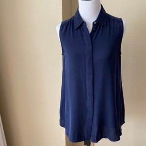 Banana Republic Navy Blue Sleeveless Blouse